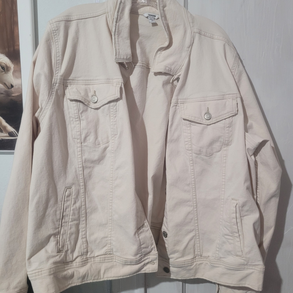 Marshalls Men's Cream Denim Jacket